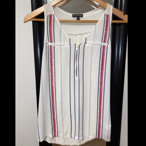 Express stripped zipper tank - Picture 1 of 3